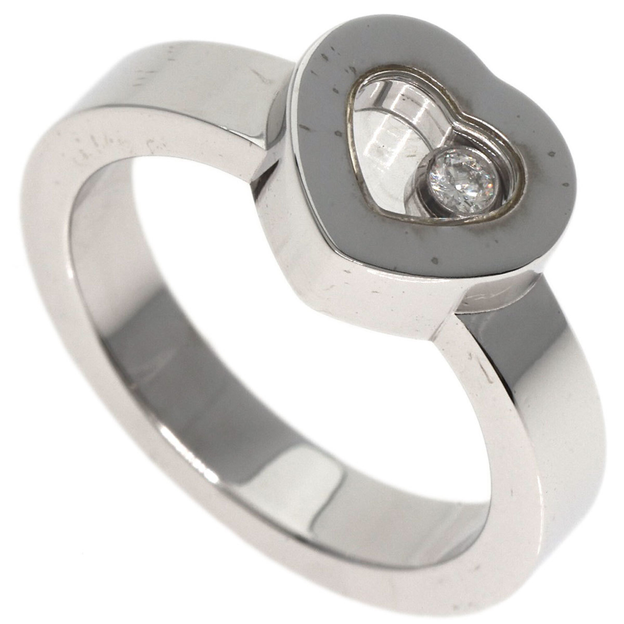 Chopard Happy Diamonds Heart Ring 18k White Gold Womens 2793$